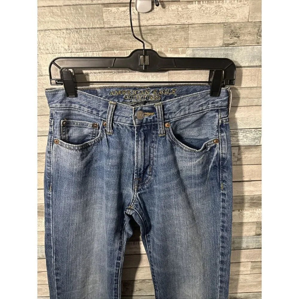 Men’s American Eagle Denim Jeans Medium Wash Slim Straight Size 26x28